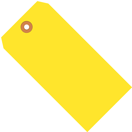 5 <span class='fraction'>1/4</span> x 2 <span class='fraction'>5/8</span>" Yellow 13 Pt. Shipping Tags